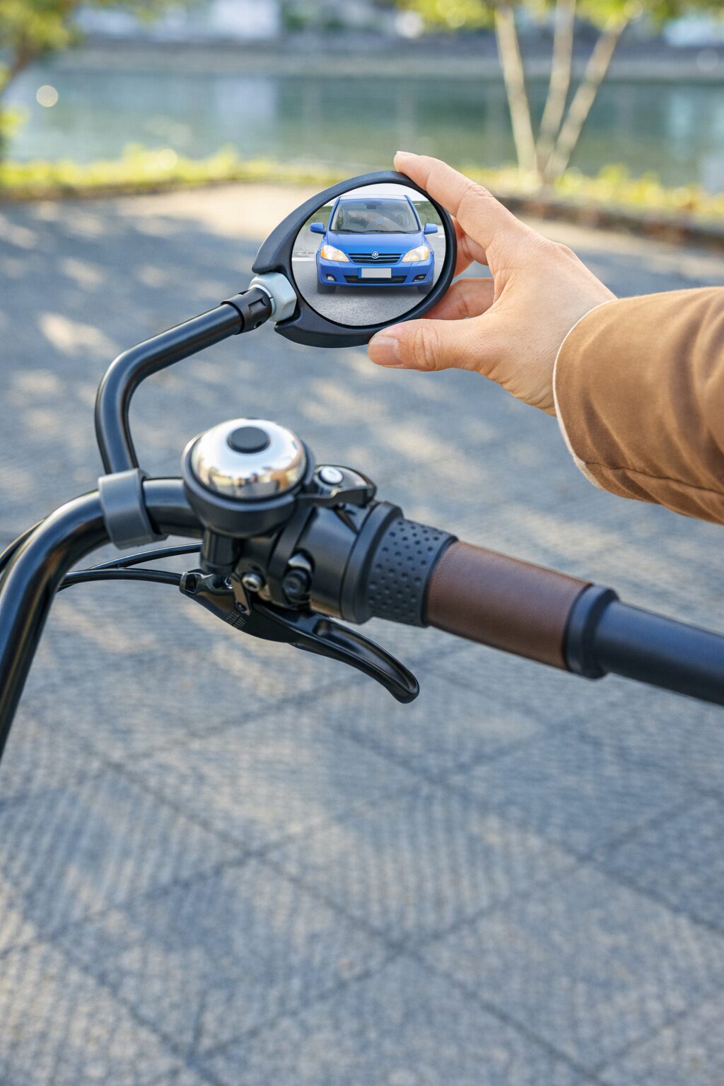 自転車 バックミラー 装着 イメージ