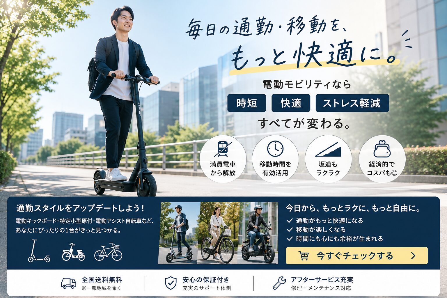 快適な通勤イメージ