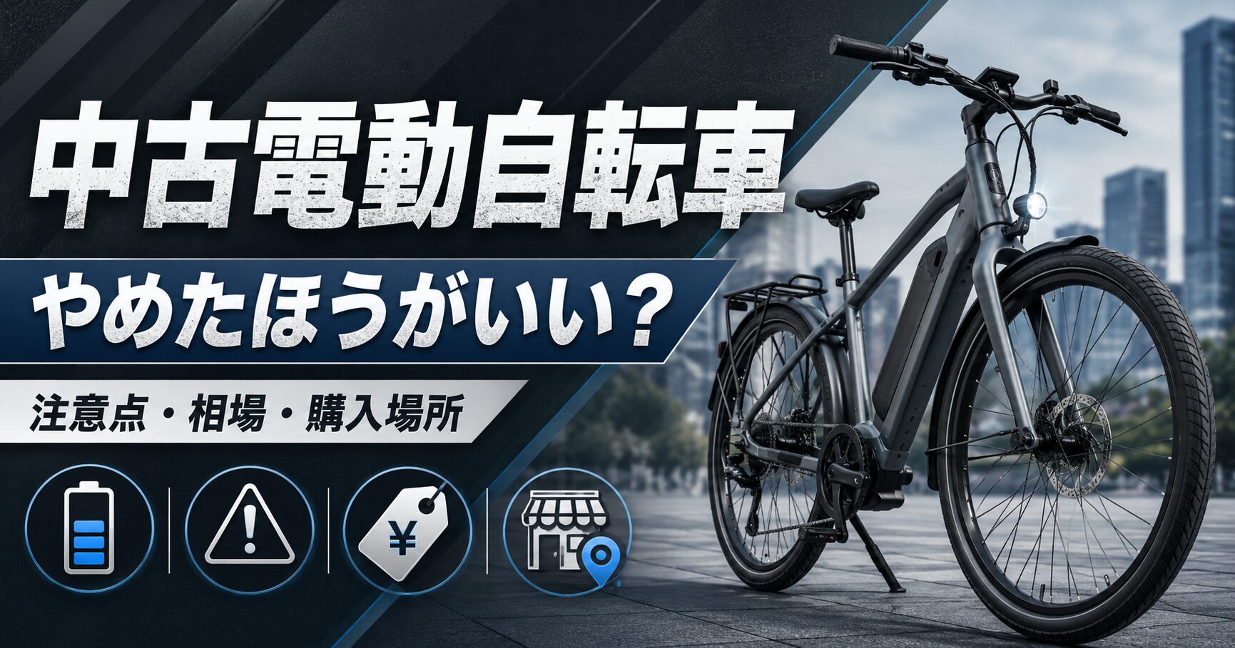 中古電動自転車の注意点を解説する記事画像