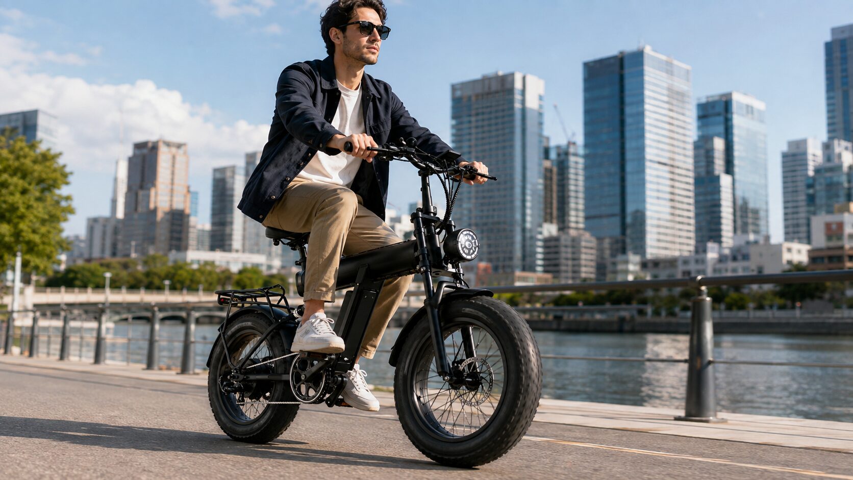 COSWHEEL MIRAI COMFORTで街中を走るイメージ