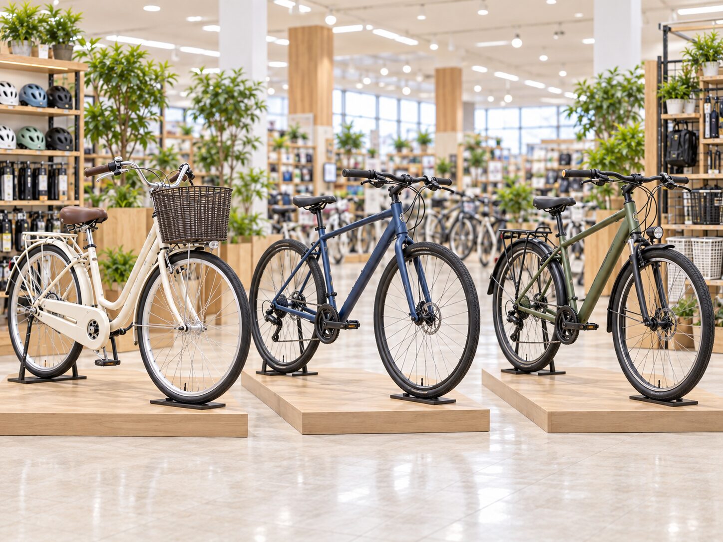 シティサイクル・クロスバイク・通勤向け自転車を比較したイメージ